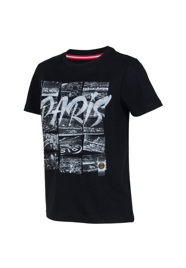 Koszulka PSG dla dzieci - Oficjalna kolekcja Paris Saint Germain. Kolor: czarny. Sport: piłka nożna