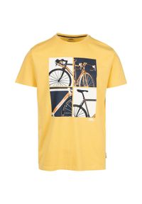 TRESPASS - T-shirt Męski Rower Chowder. Kolor: żółty. Sport: kolarstwo