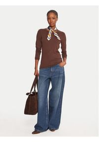 Weekend Max Mara Bluzka Multie 2525946012 Brązowy Slim Fit. Kolor: brązowy. Materiał: wiskoza #4