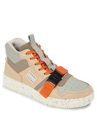 Tommy Jeans Sneakersy Tjm Basket Leather Buckle Mid EM0EM01288 Beżowy. Kolor: beżowy. Materiał: skóra