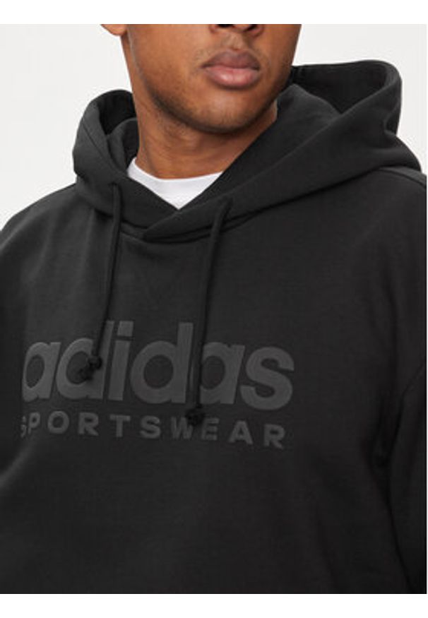 Adidas - adidas Bluza All Szn Fleece Graphic IW1202 Czarny Loose Fit. Kolor: czarny. Materiał: bawełna