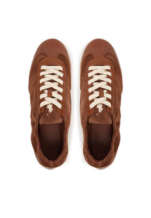 Polo Ralph Lauren Sneakersy 804972893002 Brązowy. Kolor: brązowy. Materiał: zamsz, skóra