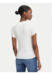Tommy Jeans T-Shirt Script Rib DW0DW22809 Kremowy Slim Fit. Kolor: kremowy. Materiał: bawełna #5