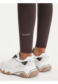 Guess Legginsy V6RB11 KD952 Brązowy Slim Fit. Kolor: brązowy. Materiał: syntetyk #5