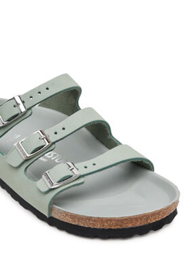 Birkenstock Klapki Florida Fresh 1029450 Szary. Kolor: szary. Materiał: nubuk, skóra
