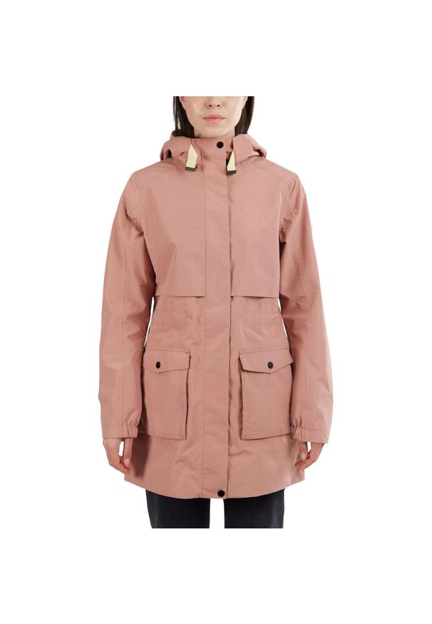 FUNDANGO - Płaszcz przeciwdeszczowy damski Fundango Zhuri Waterproof. Kolor: różowy. Materiał: poliester