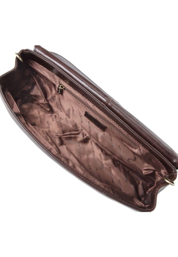 Wittchen - Kopertówka skórzana vintage. Kolor: brązowy. Wzór: gładki. Materiał: skórzane. Styl: vintage. Rodzaj torebki: do ręki