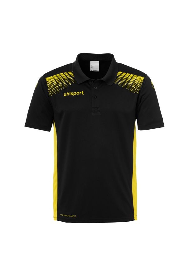 UHLSPORT - Polo Uhlsport Goal. Typ kołnierza: polo. Kolor: czarny, żółty, wielokolorowy. Styl: sportowy, elegancki