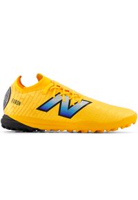 Turfy męskie New Balance FURON PRO TF V7+ SF1TZ75 – żółte. Kolor: żółty. Materiał: włókno. Szerokość cholewki: normalna. Sezon: zima