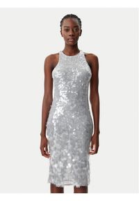 Patrizia Pepe Sukienka koktajlowa 8A1444/J251-S708 Szary Regular Fit. Kolor: szary. Materiał: syntetyk. Styl: wizytowy #1