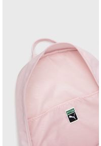 Puma plecak damski kolor różowy duży z nadrukiem. Kolor: różowy. Materiał: materiał. Wzór: nadruk