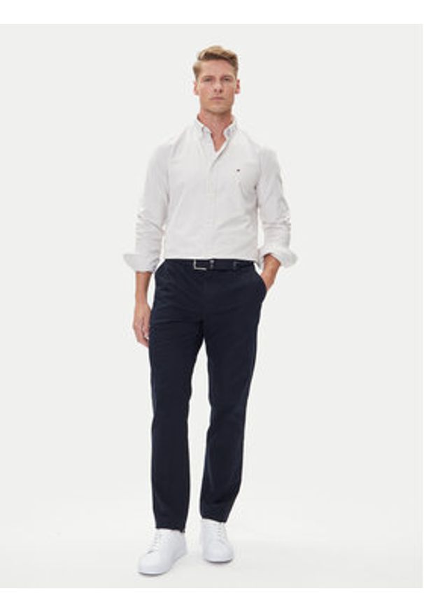 TOMMY HILFIGER - Tommy Hilfiger Koszula Heritage Oxford MW0MW36238 Beżowy Regular Fit. Kolor: beżowy. Materiał: bawełna