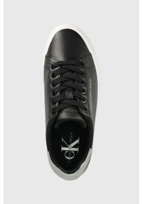 Calvin Klein Jeans sneakersy skórzane VULC FLATFORM LACEUP kolor czarny YW0YW01220. Nosek buta: okrągły. Kolor: czarny. Materiał: skóra. Obcas: na platformie #4
