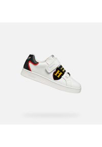 Geox - Buty GEOX J ECLYPER BOY Biały. Okazja: na co dzień. Kolor: czarny, biały, wielokolorowy. Materiał: syntetyk, tkanina