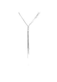 W.KRUK - Naszyjnik srebrny krawatka. Materiał: srebrne. Kolor: srebrny. Wzór: ze splotem, aplikacja, gładki