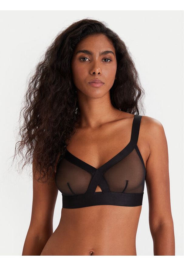 DKNY Biustonosz bezfiszbinowy DK4084 Czarny. Kolor: czarny. Materiał: syntetyk