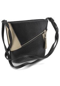 ILF - Czarna Torebka Damska Ilf Klasyczna Listonoszka. Kolor: czarny. Wzór: aplikacja. Materiał: skórzane. Styl: klasyczny #5