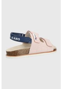 Pepe Jeans sandały zamszowe dziecięce kolor różowy. Zapięcie: rzepy. Kolor: różowy. Materiał: zamsz. Wzór: gładki #2