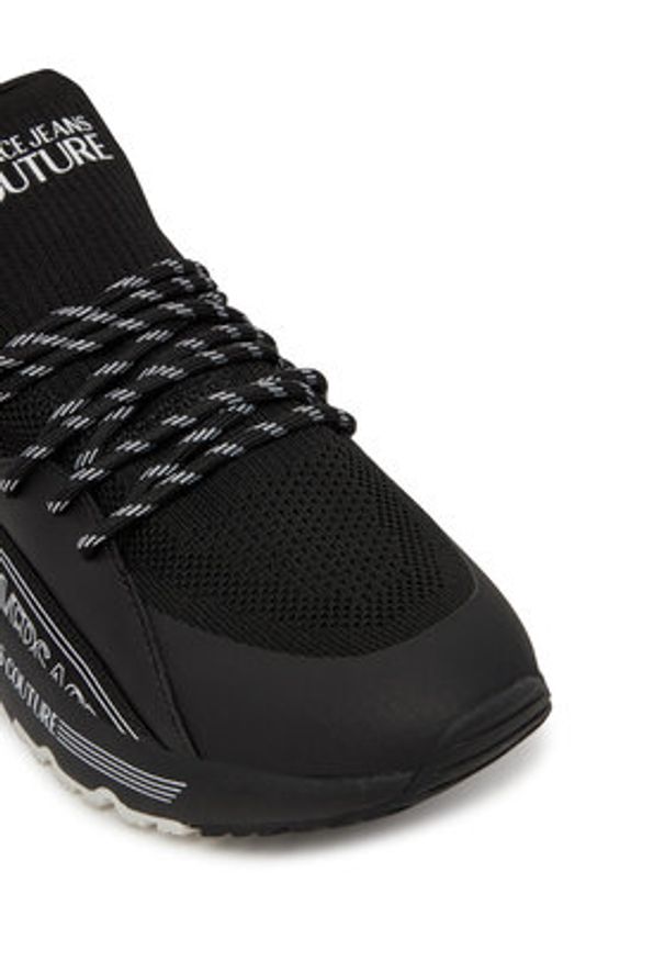 Versace Jeans Couture Sneakersy 78YA3SA3 Czarny. Kolor: czarny. Materiał: materiał
