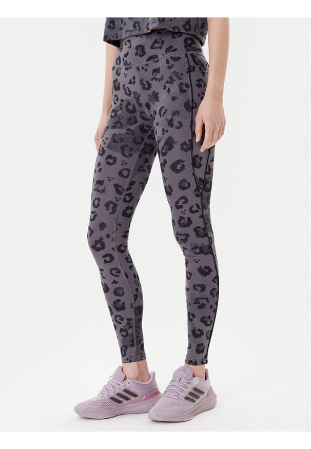 Adidas - adidas Legginsy Optime Essentials JN2650 Szary Slim Fit. Kolor: szary. Materiał: syntetyk