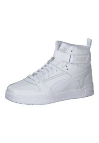 Buty do chodzenia damskie Puma Rbd Game JR. Wysokość cholewki: za kostkę. Zapięcie: rzepy. Kolor: żółty, biały, wielokolorowy. Materiał: materiał, syntetyk. Szerokość cholewki: normalna. Sport: turystyka piesza #1