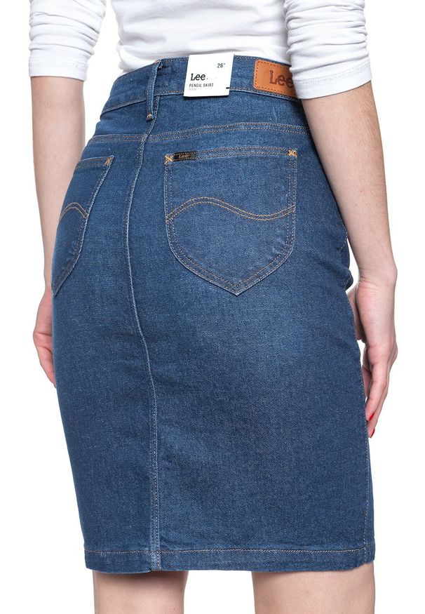 Lee - SPÓDNICA JEANSOWA LEE PENCIL SKIRT DARK GARNER L38GDJUV 112108166. Materiał: jeans
