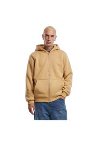 Bluza z kapturem zapinana na zamek z sherpy Urban Classics. Typ kołnierza: kaptur. Kolor: beżowy. Sezon: zima #1