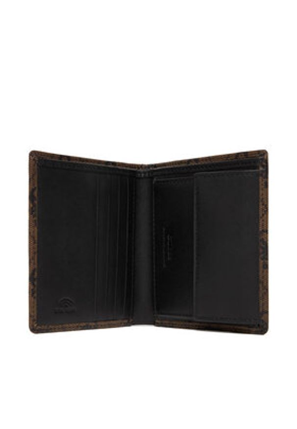 Guess Portfel SMVELE LEA22 Brązowy. Kolor: brązowy. Materiał: skóra