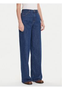 Lee Jeansy Stella 112107279 Granatowy Wide Leg. Kolor: niebieski