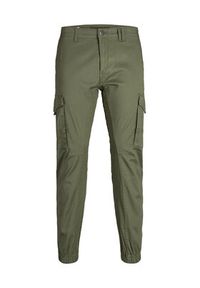 Jack & Jones - Jack&Jones Spodnie materiałowe Paul Flake 12141844 Zielony Tapered Fit. Kolor: zielony. Materiał: bawełna #7