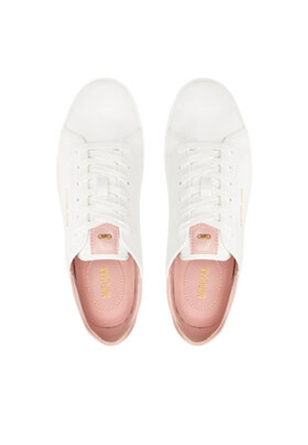 MICHAEL Michael Kors Sneakersy Jenny Lace Up 43T4JNFS1L Biały. Kolor: biały. Materiał: skóra