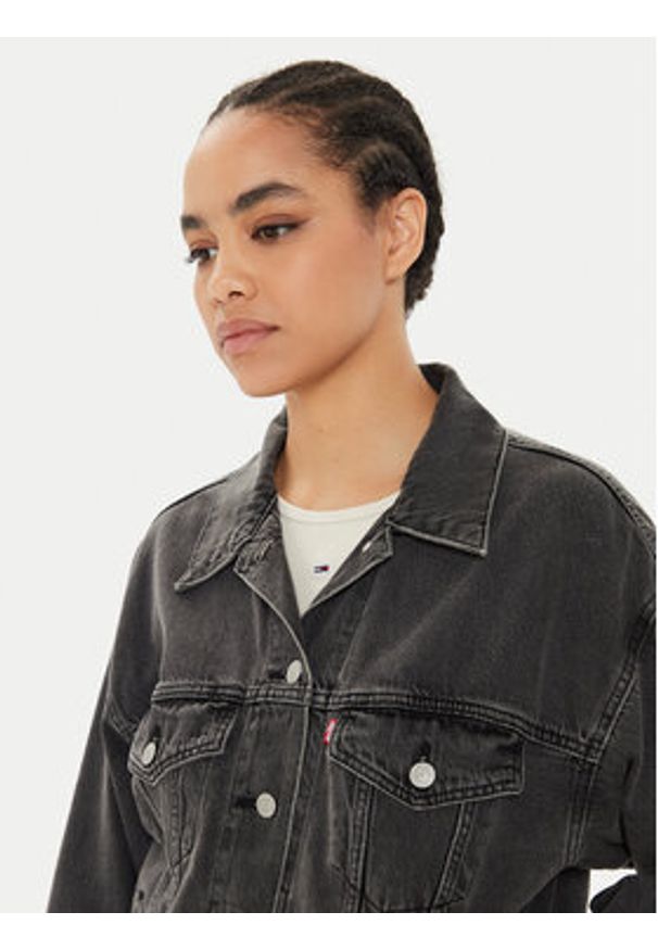 Levi's® Kurtka jeansowa 90's A1743-0000 Czarny Relaxed Fit. Kolor: czarny. Materiał: bawełna