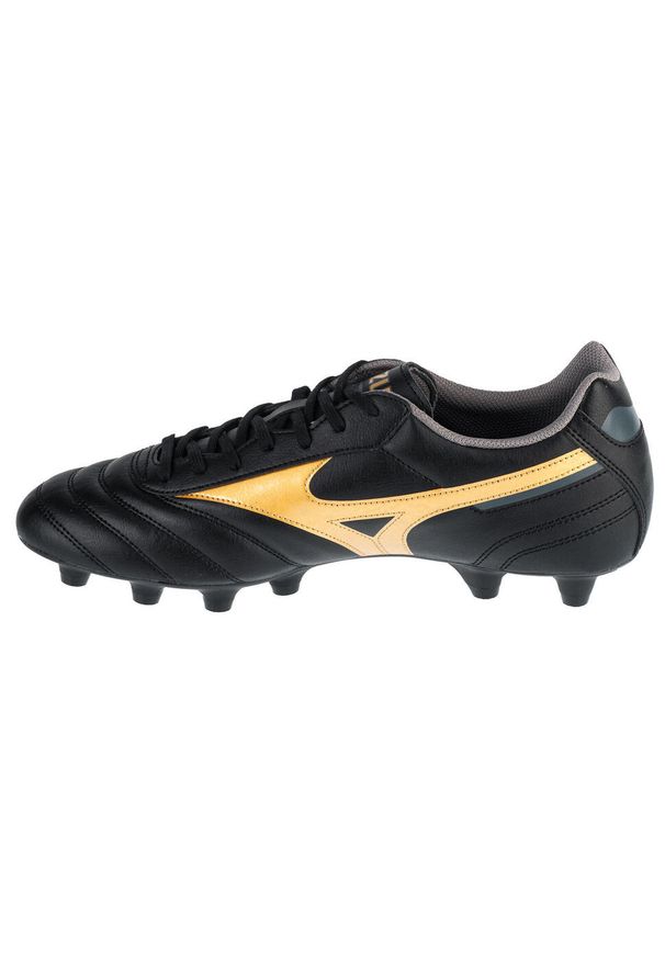Buty piłkarskie Mizuno Morelia Ii Club, Dla obu płci. Kolor: czarny, żółty, wielokolorowy. Materiał: materiał, syntetyk. Szerokość cholewki: normalna. Sport: piłka nożna