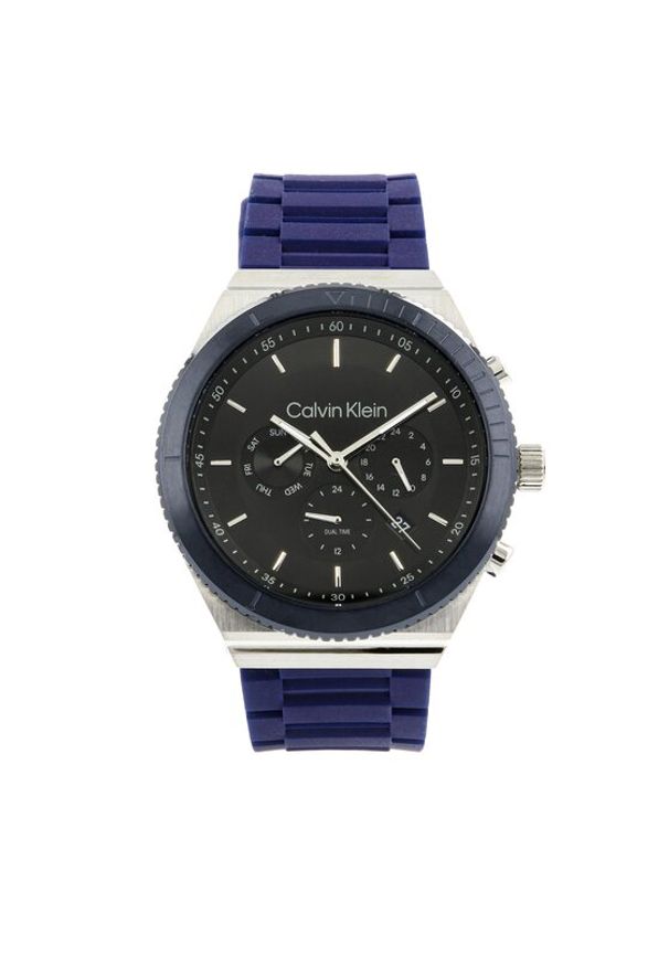 Calvin Klein Zegarek 25200307 Granatowy. Kolor: niebieski