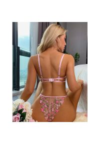 Intica - Komplet bielizny koronkowej elegancki i luksusowy Aldesina. Kolor: zielony. Materiał: koronka. Wzór: aplikacja, koronka #4