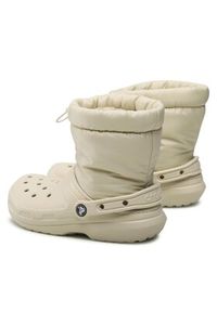 Crocs Botki Classic Lined Neo Puff Boot 206630 Beżowy. Kolor: beżowy #4