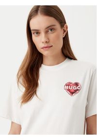 Hugo - HUGO T-Shirt Vintage 50534545 Biały Boxy Fit. Kolor: biały. Materiał: bawełna. Styl: vintage #2