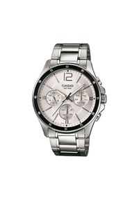 Casio Zegarek MTP-1374PD-7AVEF Srebrny. Kolor: srebrny