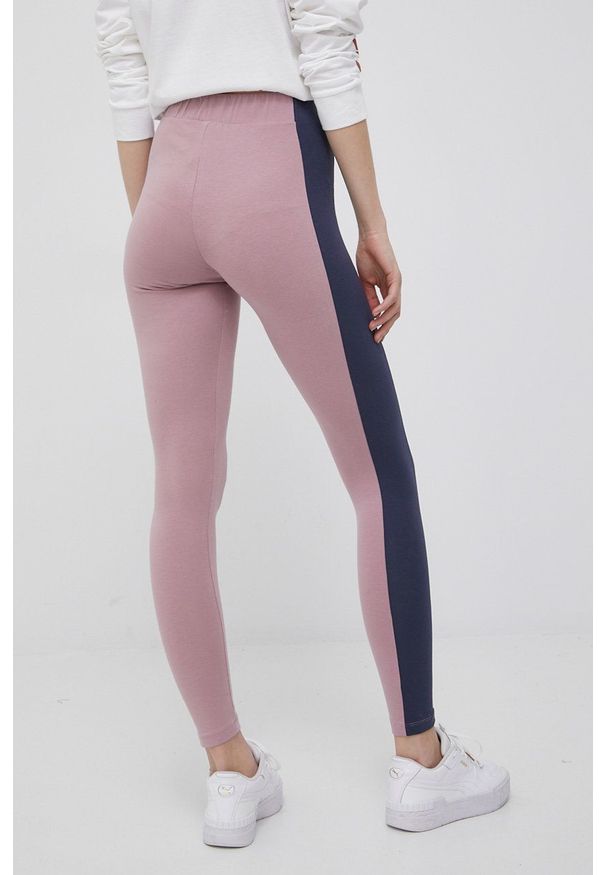 adidas Originals legginsy damskie kolor różowy z aplikacją. Kolor: różowy. Materiał: dzianina, bawełna. Wzór: aplikacja