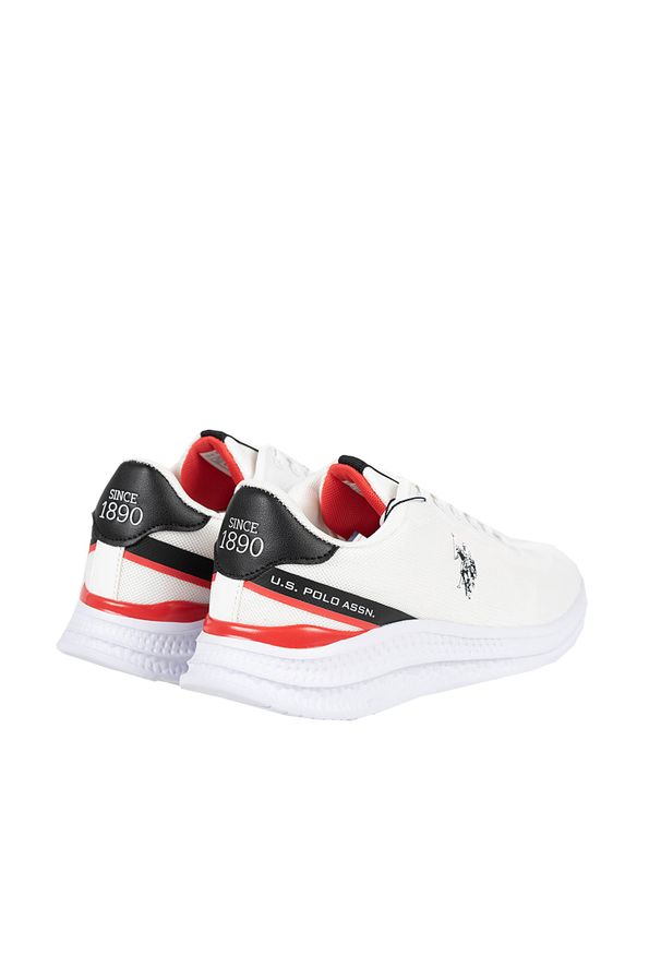 U.S. Polo Assn. Sneakersy "Kaleb002" | Kaleb002 | Mężczyzna | Biały. Kolor: biały. Materiał: skóra ekologiczna, materiał. Wzór: aplikacja, nadruk