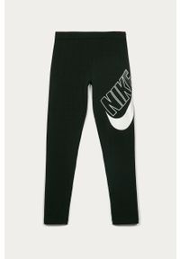 Nike Kids - Legginsy dziecięce 122-166 cm. Kolor: czarny. Materiał: bawełna, dzianina, elastan. Wzór: nadruk #1