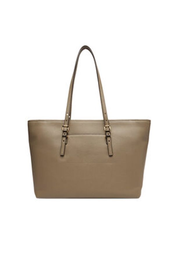 MICHAEL Michael Kors Torebka Quinn 30T5GQNT9L Beżowy. Kolor: beżowy. Materiał: skórzane