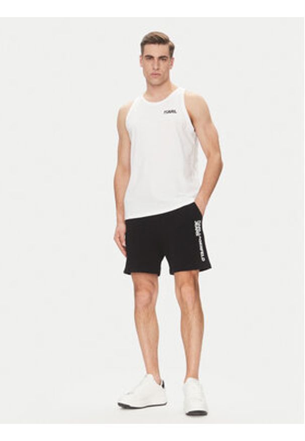 Karl Lagerfeld Jeans Szorty sportowe A2M10166 Czarny Regular Fit. Kolor: czarny. Materiał: bawełna. Styl: sportowy