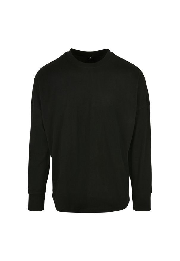 BUILD YOUR BRAND - T-shirt Unisex Dla Dorosłych Oversized Z Długim Rękawem. Kolor: czarny. Długość rękawa: długi rękaw. Długość: długie
