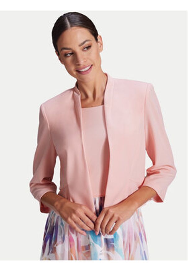 Swing Marynarka 4AF01800 Różowy Regular Fit. Kolor: różowy. Materiał: syntetyk