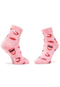Dots Socks - Skarpety Wysokie Unisex DOTS SOCKS - DTS-SX-490-R Różowy. Kolor: różowy. Materiał: materiał, bawełna, elastan, poliamid #2