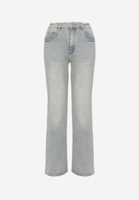 Renee - Jasnoniebieskie Szerokie Jeansy High Waist Lanosisa. Okazja: na co dzień. Stan: podwyższony. Kolor: niebieski. Styl: casual, elegancki #4