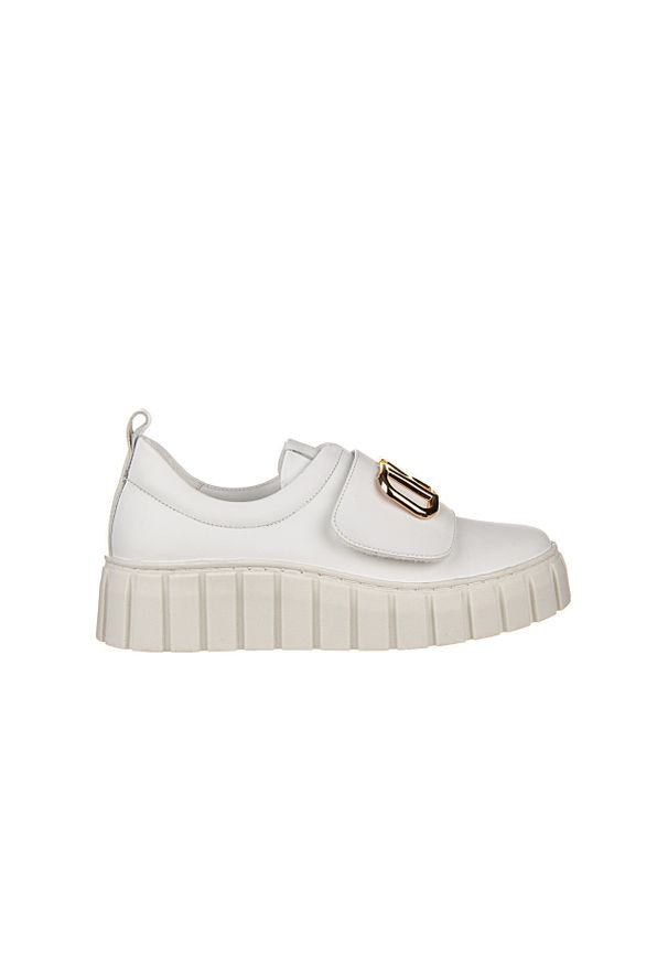 Sneakersy Bayla-159 4188 010-P Biały Lico 159029, Biały, Skóra naturalna - 36. Okazja: na co dzień. Zapięcie: rzepy. Kolor: biały. Materiał: skóra. Szerokość cholewki: normalna. Wzór: aplikacja