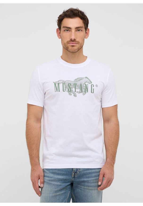 Męski T-Shirt Mustang Style Austin Bright White 1016858 2007