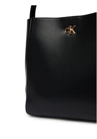 Calvin Klein Torebka Ck Bucket With Strap LV04F3174G Czarny. Kolor: czarny. Materiał: skórzane #4